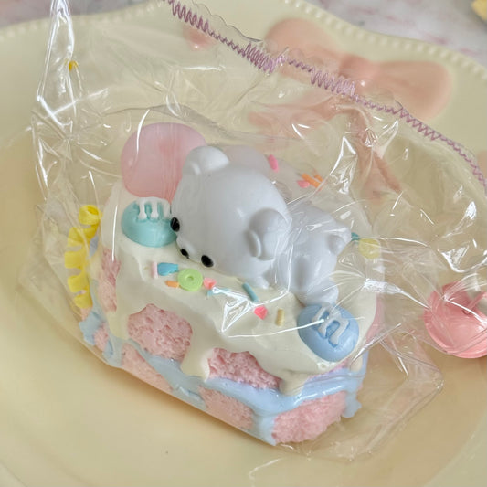 Bear Pink Strawberry Cake Soft Squishy