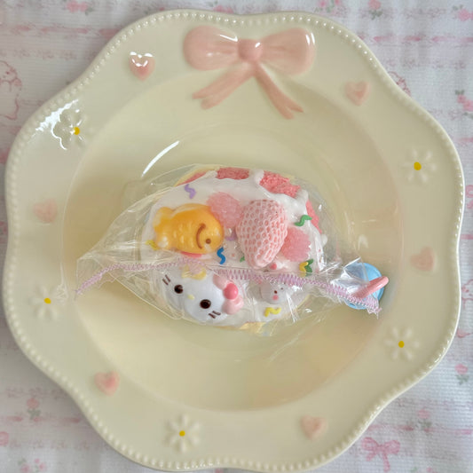 Cat Pink Strawberry Cake Soft Squishy