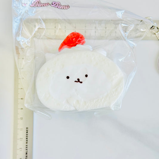 code-122-Strawberry Cream Swiss Roll Bear Squishy Stress Relief Toy