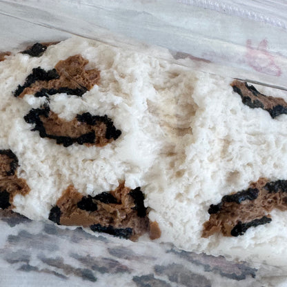 code-125-Cheetah Leopard Texture Toast-2 Layer Peelable Squishy